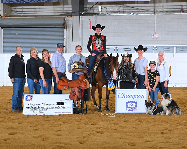 The All American Quarter Horse Congress Results for Class 2625 go 1